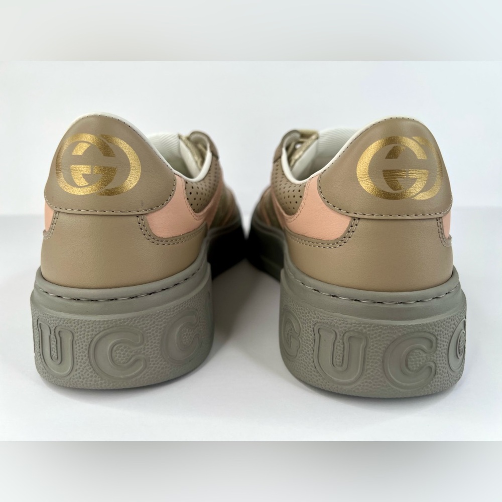 Gucci GG Supreme Canvas Leather Women Chunky Platform Sneakers Size EU 40.5 - Picture 4 of 11